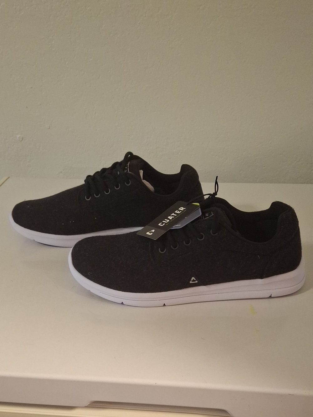 Cuater Men's Black Casual Lace-Up Sneakers with White Sole